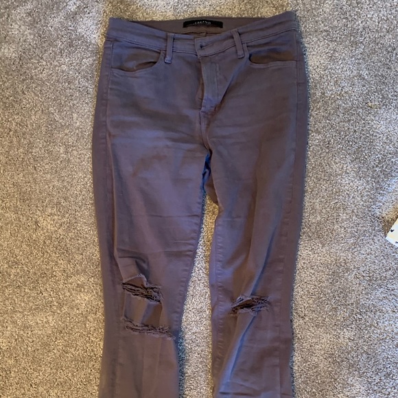 J Brand Alana High Rise Crop Distressed Skinny- 27 - Picture 2 of 6